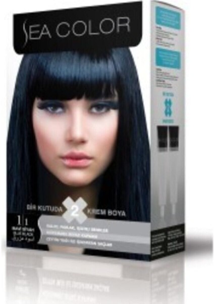 Saç Boyası 2 Li 1.1 Mavi Siyah