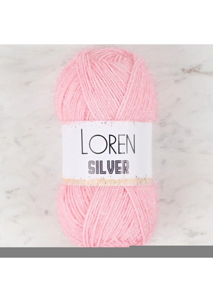 Silver Toz Pembe El Örgü İpi - RS0013 - 34074
