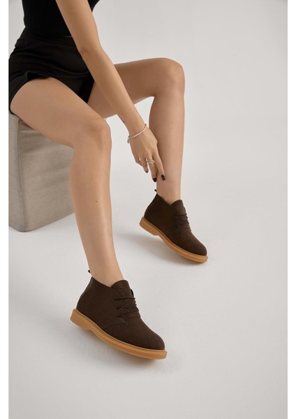 Bağcıklı Bilek Boy Klasik Termo Taban Bot - Kahve Süet - 40 fiyatları