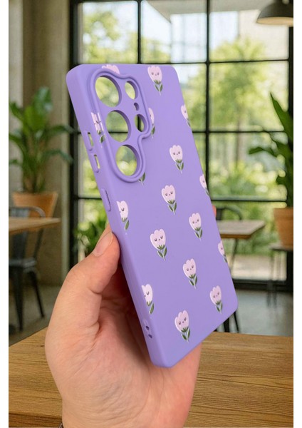Samsung Galaxy S25 Ultra - Mini Lale Desenli Silikon Darbe Emici Klasik Korumalı Rubber Kılıf modelleri
