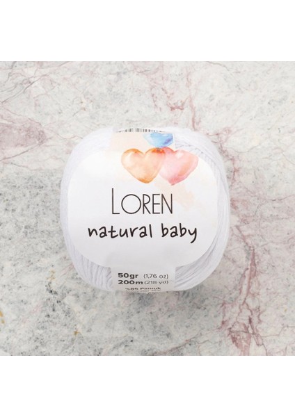 Natural Baby Beyaz El Örgü İpi - R001 - 33829