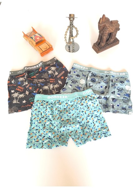 Erkek Çocuk Pamuklu Iç Çamaşırı Boxer 3'lü Paket fiyatları