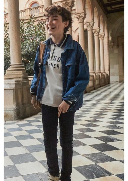 Erkek Çocuk 10-16 Yaş Slim-Fit Denim Pantolon Lacivert