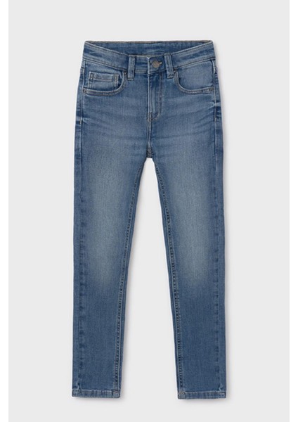 Erkek Çocuk 10-18 Yaş Basic Slim Fit Denim Pantolon 516 Kot Mavi modelleri