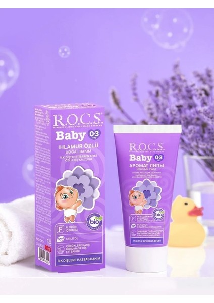 Rocs Baby Ihlamur Özlü 0-3 Yaş Florürsüz Diş Macunu 45 ml