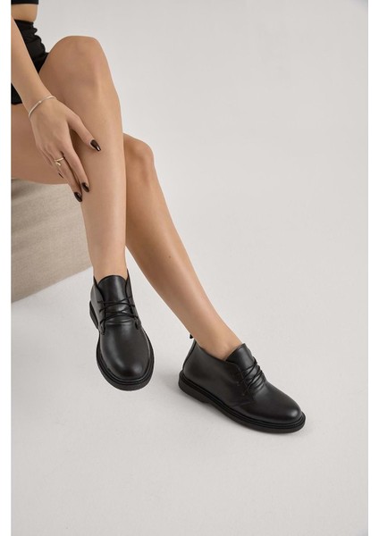 Bağcıklı Bilek Boy Klasik Termo Taban Bot - Siyah - 38 modelleri