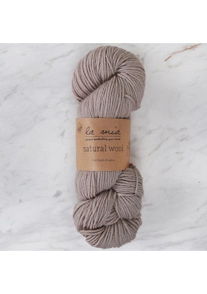 Natural Wool Bej El Örgü İpi - H3 - 33605