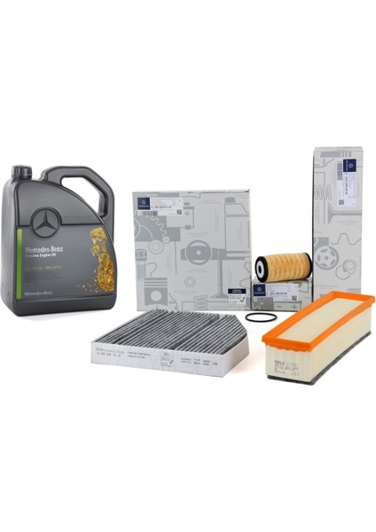 Mercedes W205 Kasa C200 D Bluetec Periyodik Bakım Filtre Seti Orijinal Motor Yağlı