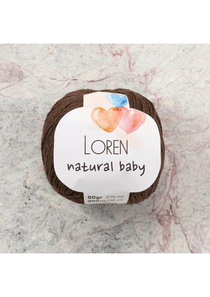 Natural Baby Kahverengi El Örgü İpi - R035 - 33941