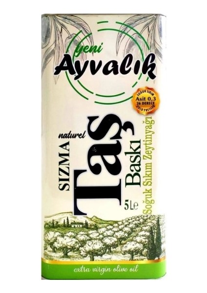 Ayvalık Soğuk Sıkım Natürel Sızma 5 Lt (4800GR) Zeytinyağı