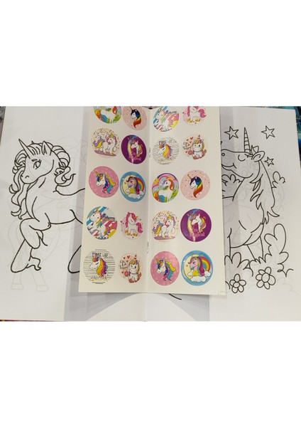 4 Adet Stickerli Boyama Kitabı (Minnie,sonic,unicorn,pocemon Figürlü) fiyatları