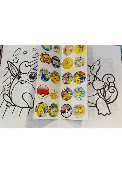 4 Adet Stickerli Boyama Kitabı (Minnie,sonic,unicorn,pocemon Figürlü) indirimleri