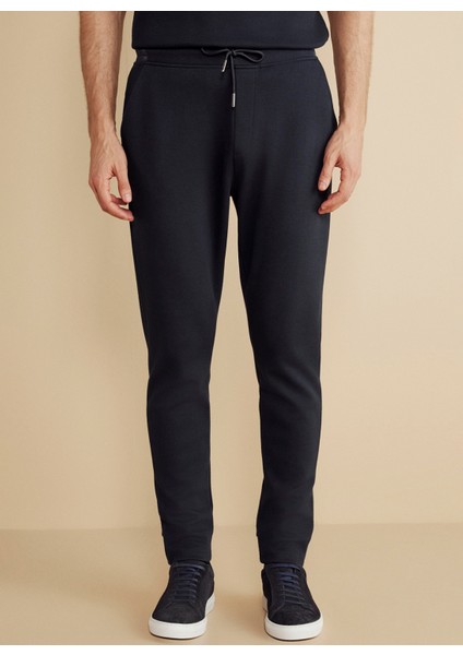 Lastikli Bel Standart Lacivert Erkek Eşofman Altı BBFW25MSP001 modelleri