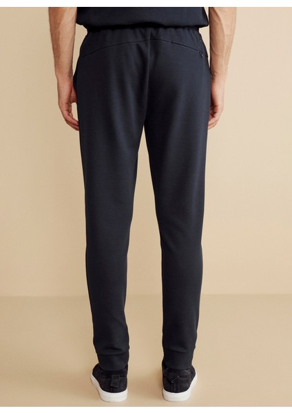 Lastikli Bel Standart Lacivert Erkek Eşofman Altı BBFW25MSP001 fırsatları