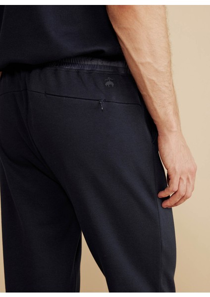 Lastikli Bel Standart Lacivert Erkek Eşofman Altı BBFW25MSP001