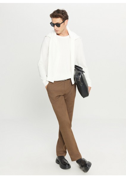 Bisiklet Yaka Standart Ekru Erkek Kazak ACE049261266_EKR fiyatları