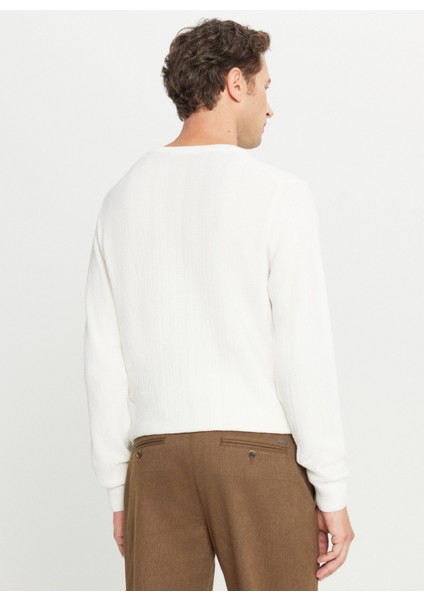 Bisiklet Yaka Standart Ekru Erkek Kazak ACE049261266_EKR indirimleri