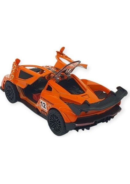 Çek Bırak Metal Arabalar 13 cm - Turuncu modelleri