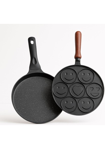 Granit Döküm Pankek ve Krep, Gözleme Tava Seti - 2 Parça fiyatları