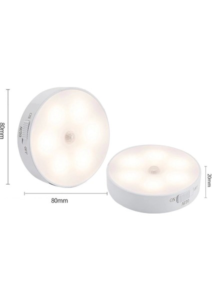 Mıknatıslı Şarjlı Sensörlü LED Kabin Dolap Içi Aydınlatma Gece Lambası Beyaz Renk indirimleri