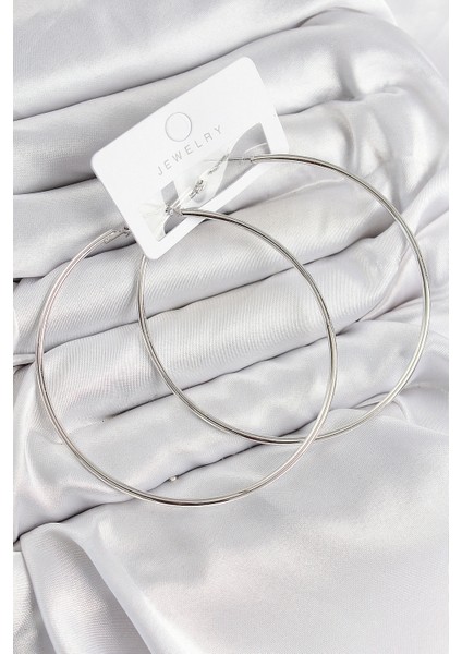 Pirinç Halka Model Gümüş Renk Kadın Küpe - TJ-BKP11036