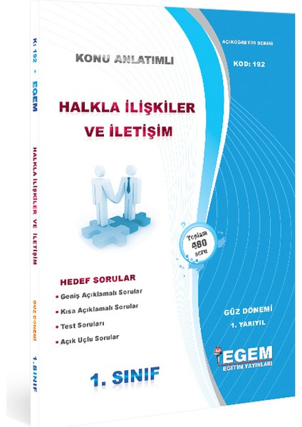 Aöf 1. Sınıf Halkla Ilişkiler ve Iletişim Güz Dönemi Konu Anlatımlı Soru Bankası