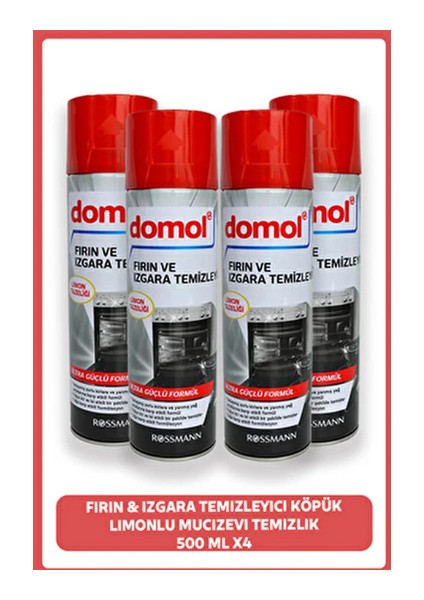 Fırın ve Izgara Temizleyici Köpük Limonlu 500 ml 4 Adet Ultra Güçlü Temizlik fiyatları