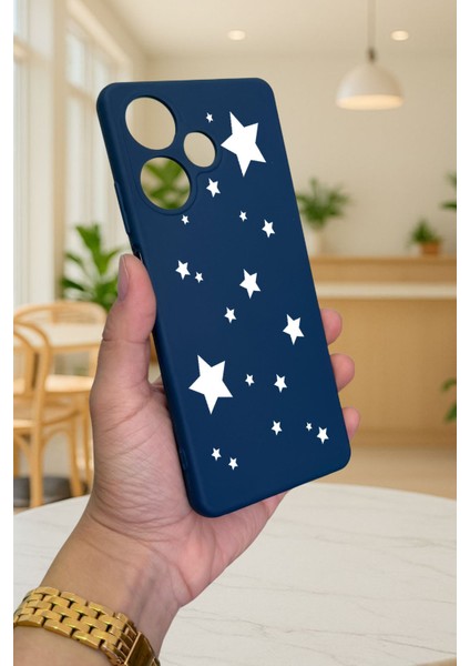 Infinix Hot 30 -Mini Yıldız Desenli Silikon Darbe Emici Klasik Korumalı Rubber Kılıf modelleri