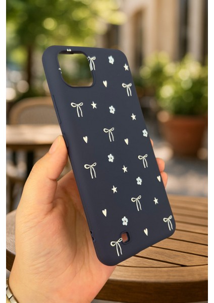 Realme C11 - Mini Fiyonk Desenli Silikon Darbe Emici Klasik Korumalı Rubber Kılıf modelleri