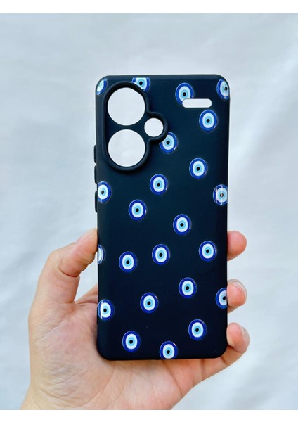 Redmi Note 13 Pro Plus Nazar Boncuk Desenli Silikon Darbe Emici Klasik Korumalı Rubber Kılıf fiyatları