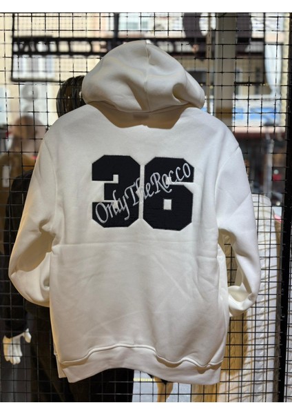 Üçiplik Baskılı Kapüşonlu Sweatshirt