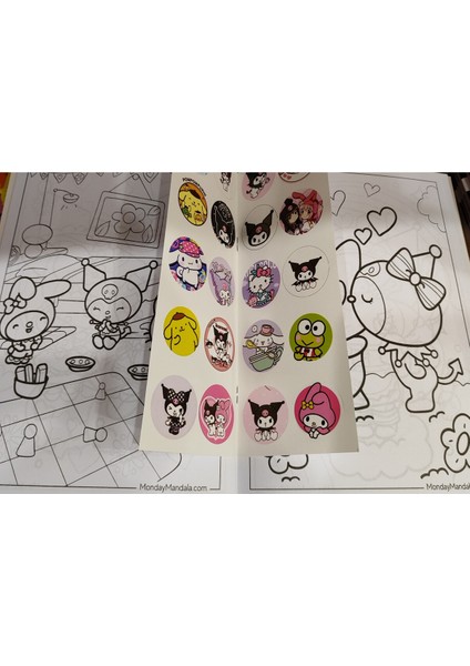 4 Adet Stickerli Boyama Kitabı (Kuromi,sonic,hello Kitty,pijamaske Figürlü indirimleri