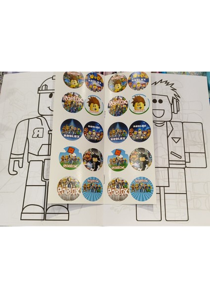 4 Adet Stickerli Boyama Kitabı (Brawlstars,minecraft,roblox,copybara Figürlü) fırsatları