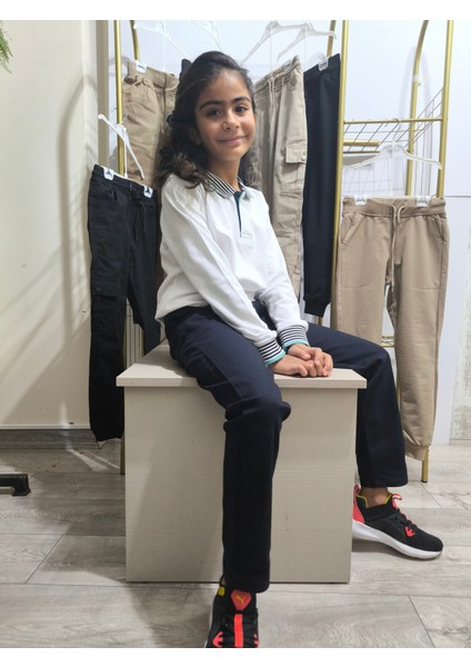 Çocuk Kanvas Okul Pantolonu Siyah Lacivert Bej fırsatları