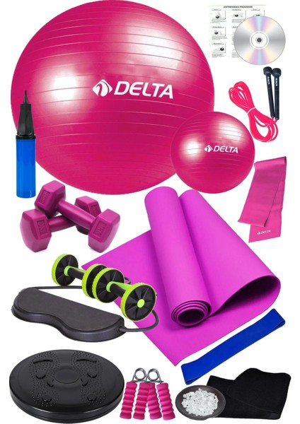 15 Li Pilates Seti Pilates Minderi Topu Twister Disk Aerobik Band Termal Kemer Multifex Spor fırsatları