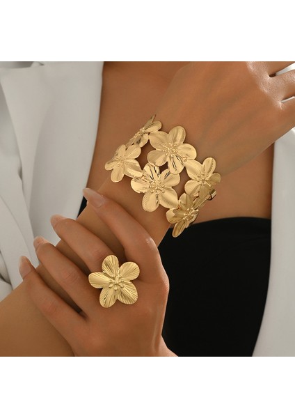 YUANYING-7813 Altın Çiçek Takı Seti (Yurt Dışından) fiyatları