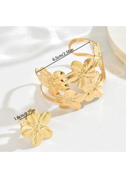 YUANYING-7813 Altın Çiçek Takı Seti (Yurt Dışından) modelleri