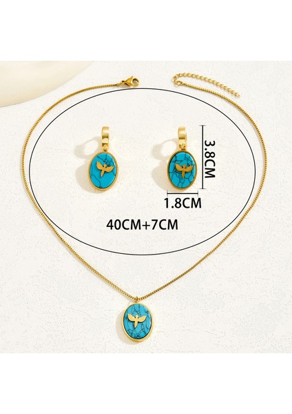 YUANYING-4952 Altın Yaldızlı Yapay Taşlı Takı Seti (Yurt Dışından) modelleri