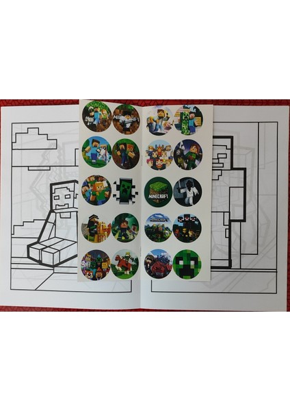 4 Adet Stickerli Boyama Kitabı (Taraftargs/taraftarfb/futbol/minecraft) AD555046 indirimleri