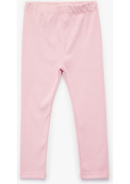 Pamuklu Kaşkorse Beli Lastikli Basic Uzun Tayt