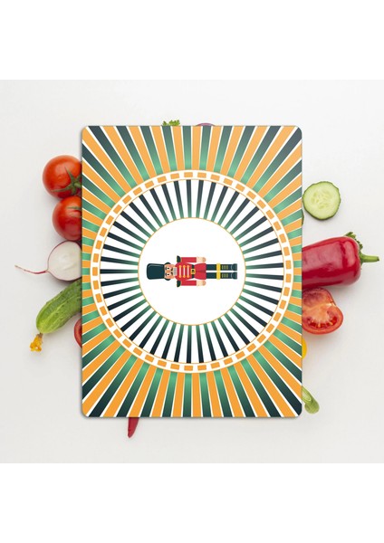 Cam Kesme Tahtası ve Sunumluk Christmas Fındıkkıran Desenli 20X30 cm modelleri