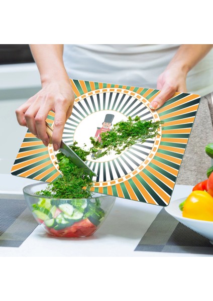 Cam Kesme Tahtası ve Sunumluk Christmas Fındıkkıran Desenli 20X30 cm indirimleri