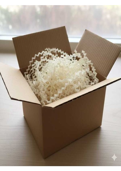 Ekru Kırpık Kağıt 100 gr | Z Zigzag Kutu Içi Dolgu ve Süsleme Kağıdı | Hediye Kutusu Için fiyatları