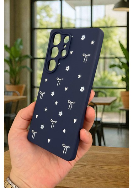 Samsung Galaxy S25 Ultra - Mini Fiyonk Desenli Silikon Darbe Emici Klasik Korumalı Rubber Kılıf modelleri