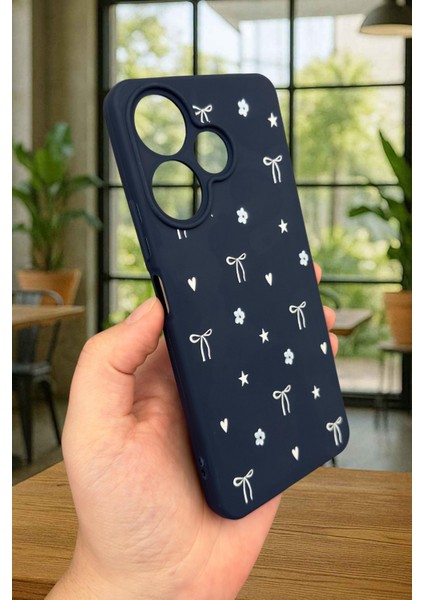 Xiaomi Redmi 13 4g Mini Fiyonk Desenli Silikon Darbe Emici Klasik Korumalı Rubber Kılıf modelleri