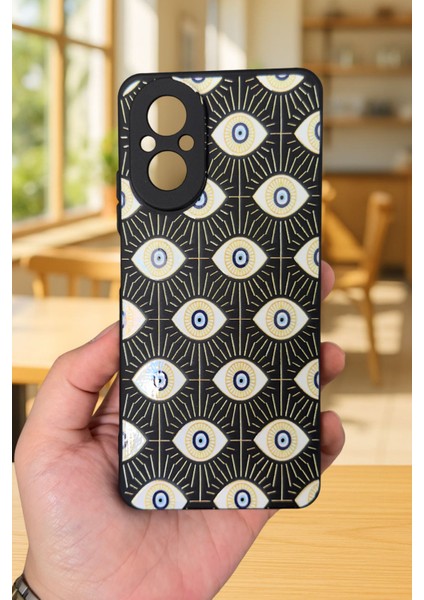 Realme 12 Lite Uyumlu Evıl Eye Desenli Silikon Darbe Emici Klasik Korumalı Rubber Kılıf fiyatları