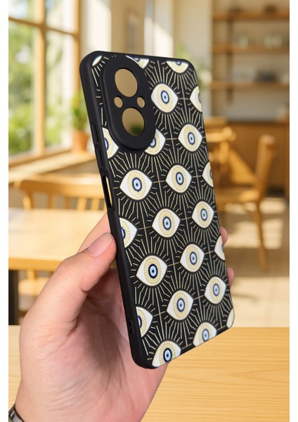 Realme 12 Lite Uyumlu Evıl Eye Desenli Silikon Darbe Emici Klasik Korumalı Rubber Kılıf modelleri