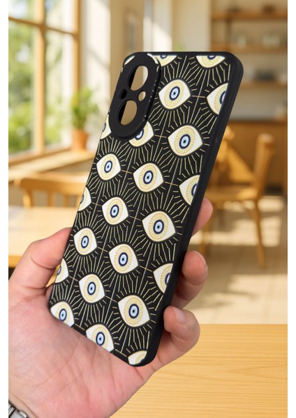 Realme 12 Lite Uyumlu Evıl Eye Desenli Silikon Darbe Emici Klasik Korumalı Rubber Kılıf fırsatları