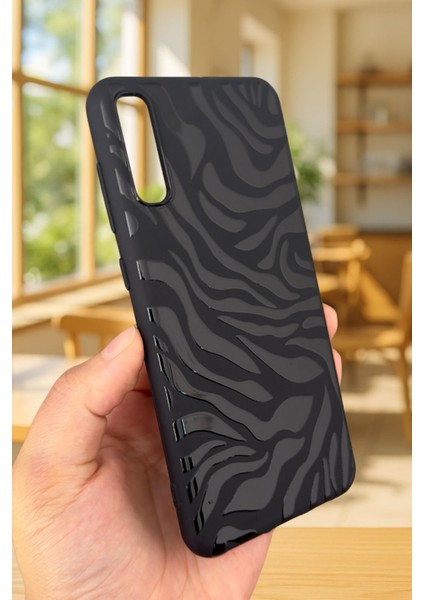 Samsung Galaxy A50 Uyumlu Zebra Desenli Silikon Darbe Emici Klasik Korumalı Rubber Kılıf modelleri