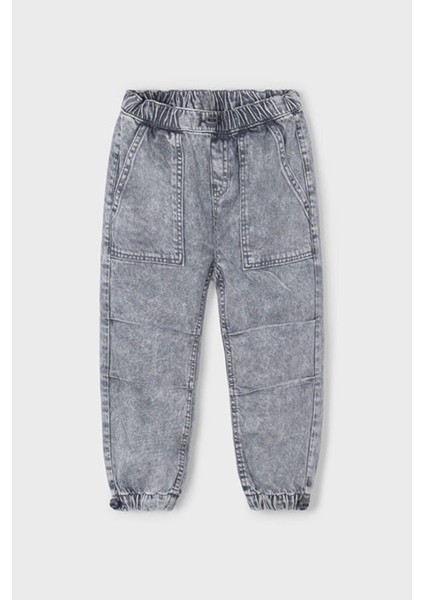 Erkek Çocuk 4-9 Yaş Denim Jogger Pantolon Gri modelleri